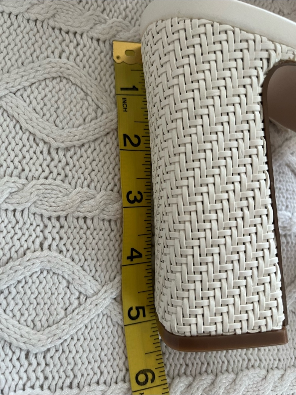 Steve Madden “Stance” Cream Woven Slip On Platform Sandal Various Sizes - Picture 9 of 14